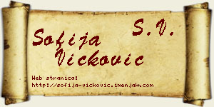 Sofija Vicković vizit kartica